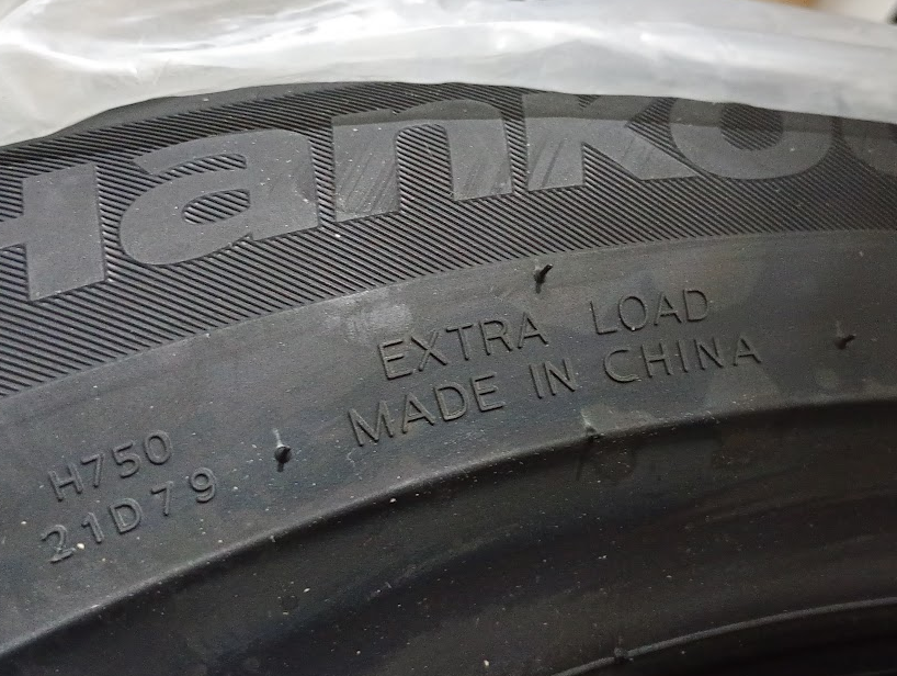 hankook tyre made in china not made in korea