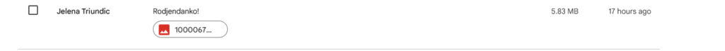 regular size of the e-mail gmail